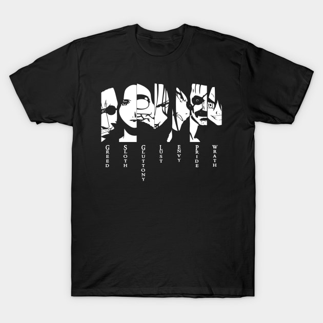 7 sins homunculi T-Shirt by EagleFlyFree